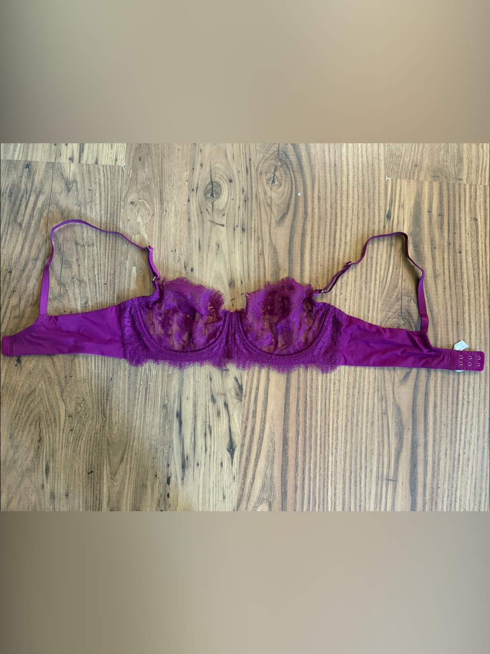 Skarlett Blue Lace Sheer Underwire Bra - Plum